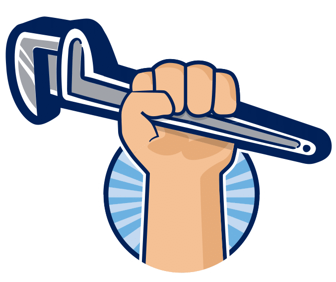 Hand with adjustable wrench