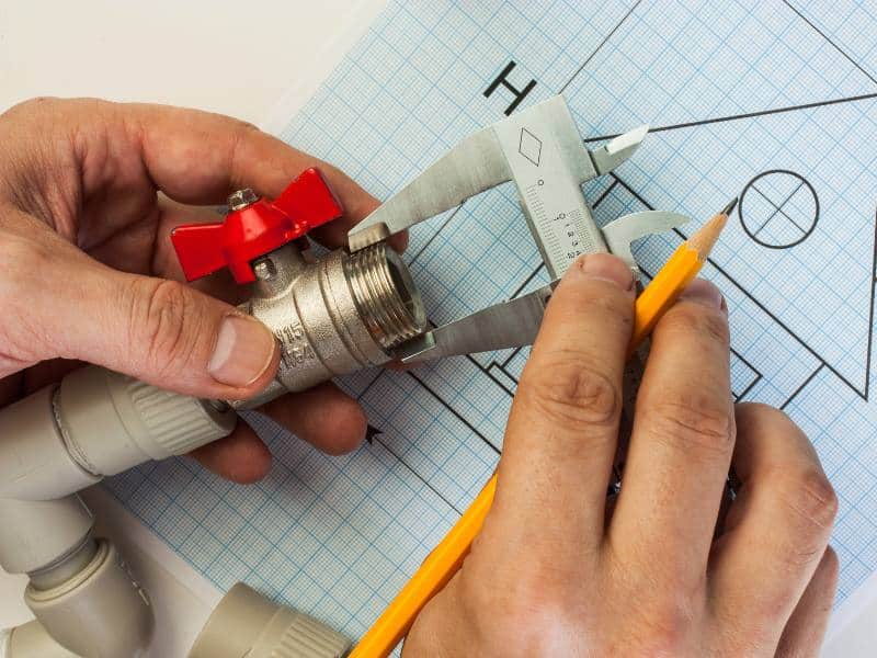planning out the best way to install plumbing fixtures