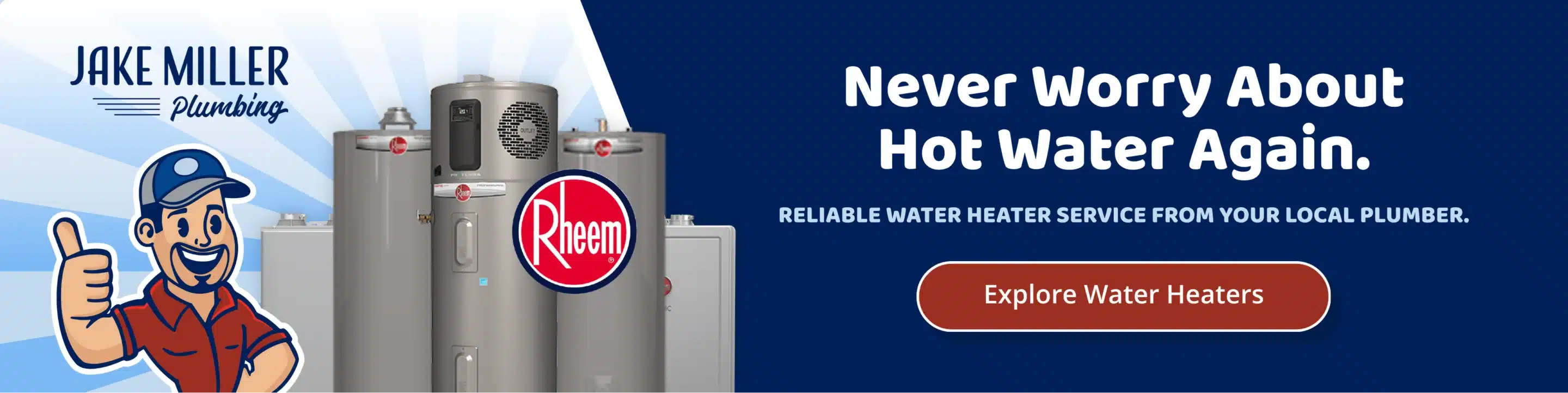 Reliable water heater service from your trusted local plumber.
